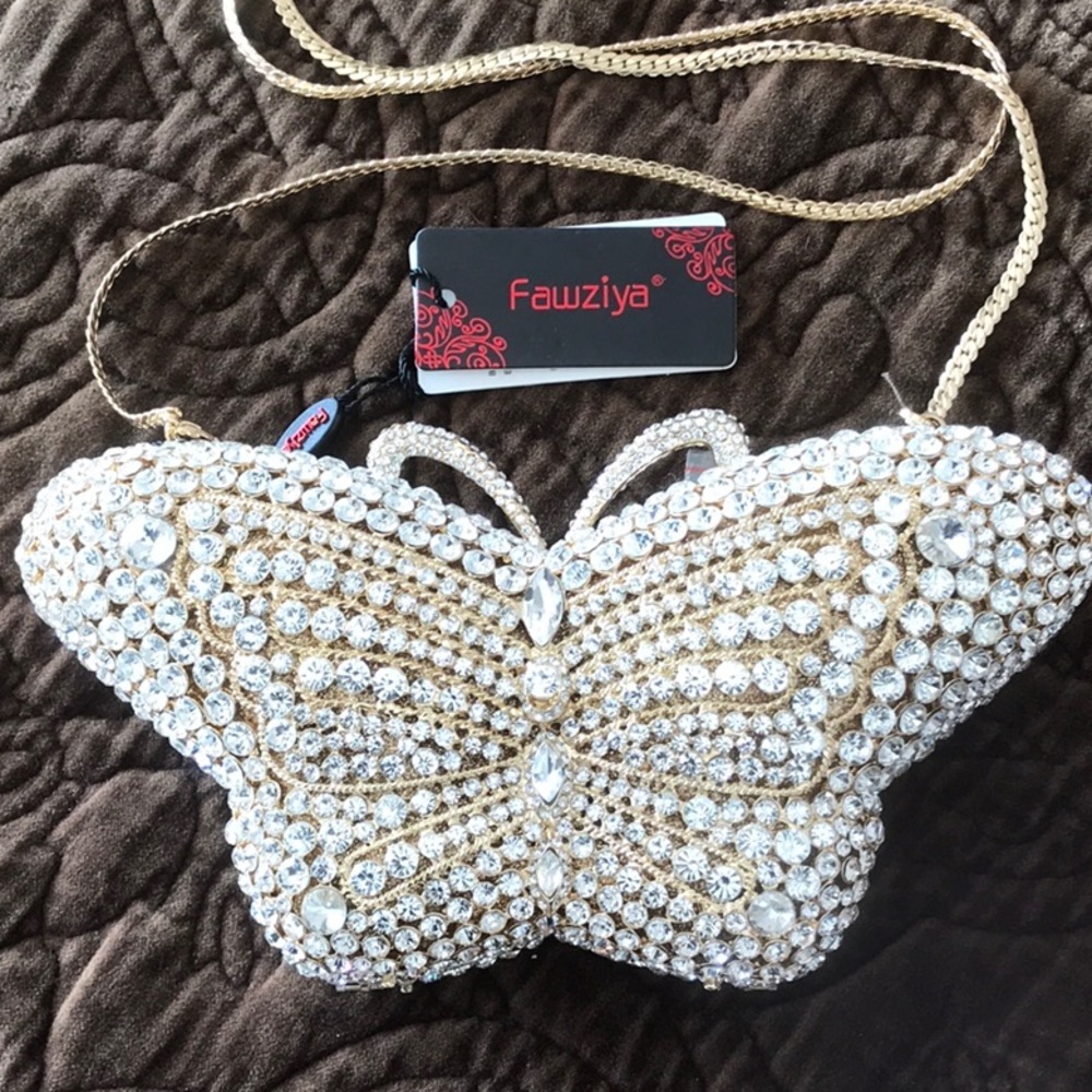 FAWZIYA Crystal “Butterfly” Clutch